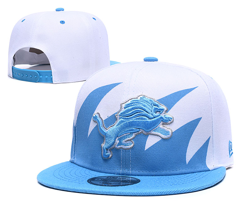 Lions Team Logo White Blue Adjustable Hat GS