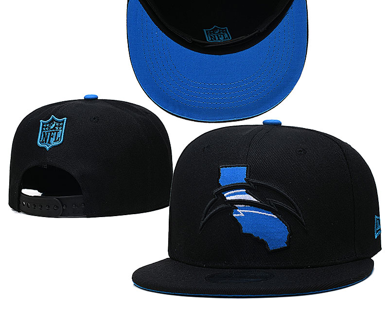 Chargers Team Logo Black New Era Adjustable Hat GS