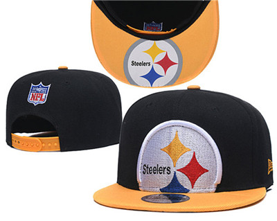 Steelers Team Logo Black Yellow Adjustable Hat GS