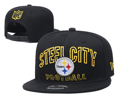 Steelers Team Logo Black Adjustable Hat YD