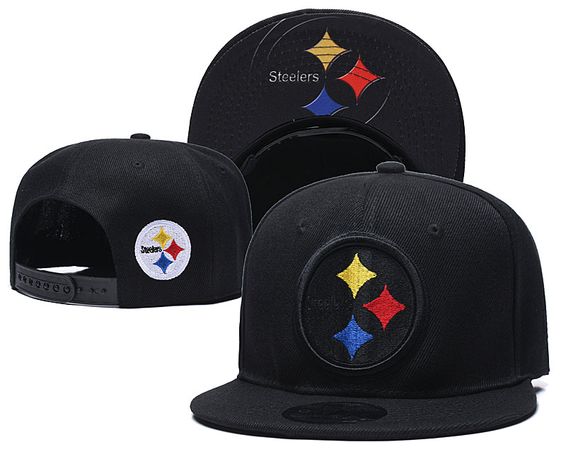 Steelers Fresh Logo Black Adjustable Hat YD