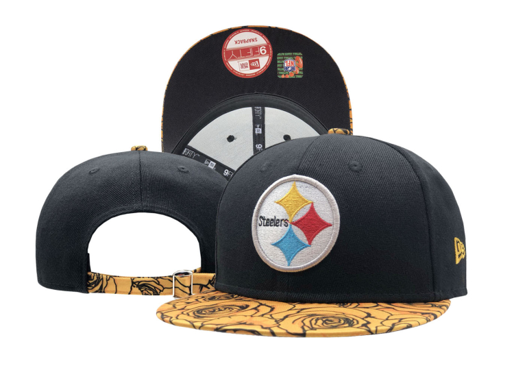 Steelers Team Logo Black Adjustable Hat SF