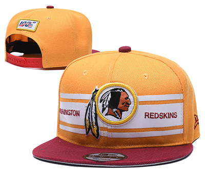 Redskins Team Logo Yellow 100th Season Adjustable Hat YD