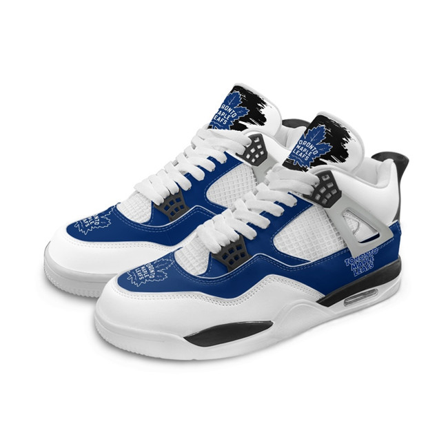 Men's Toronto Maple Leafs Running Weapon Air Jordan 4 Shoes 003
