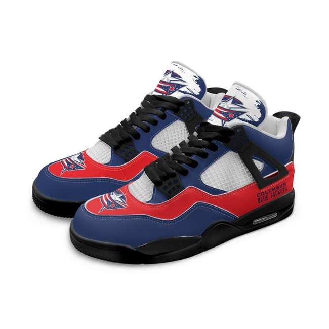Women's Columbus Blue Jackets Running Weapon Air Jordan 4 Shoes 001
