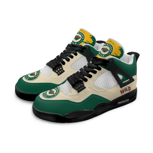 Women's Minnesota Wild Running Weapon Air Jordan 4 Shoes 001
