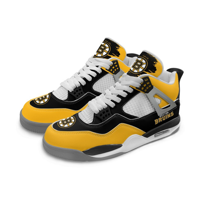 Women's Boston Bruins Running Weapon Air Jordan 4 Shoes 002
