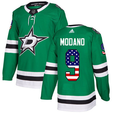 Adidas Stars #9 Mike Modano Green Home Authentic USA Flag Youth Stitched NHL Jersey Adidas Stars #9 Mike Modano Green Home Authentic USA Flag Youth Stitched NHL Jersey
