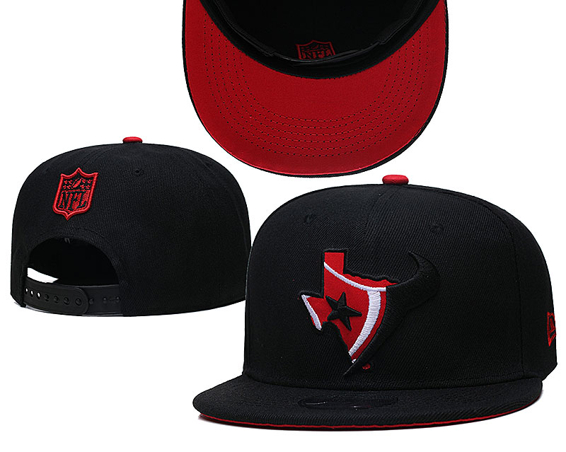 Texans Team Logo Black New Era Adjustable Hat GS