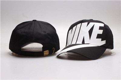 Nike Fresh Logo Black Peaked Adjustable Hat Y11