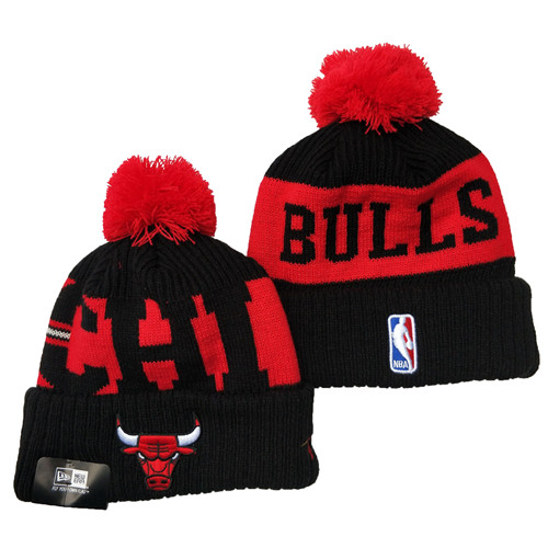 Bulls Team Logo Black Knit Hat YD