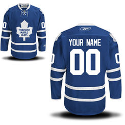Mens Toronto Maple Leafs Navy Blue Reebok EDGE Authentic Custom Home Jersey