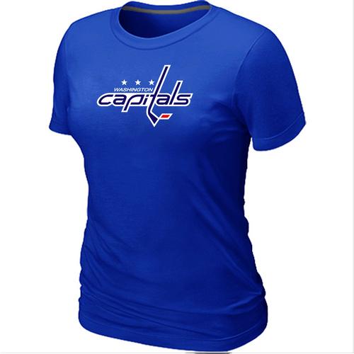 Women's Washington Capitals Big & Tall Logo Blue NHL T-Shirt
