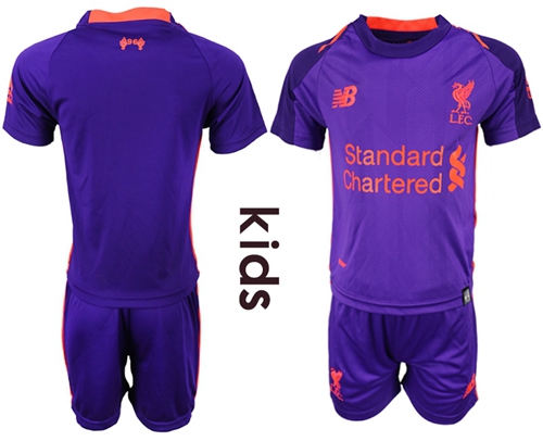 Liverpool Blank Away Kid Soccer Club Jersey