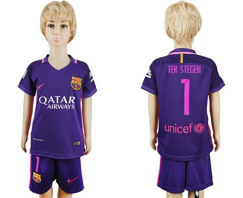 Barcelona #21 Andre Gomes Home Kid Soccer Club Jersey
