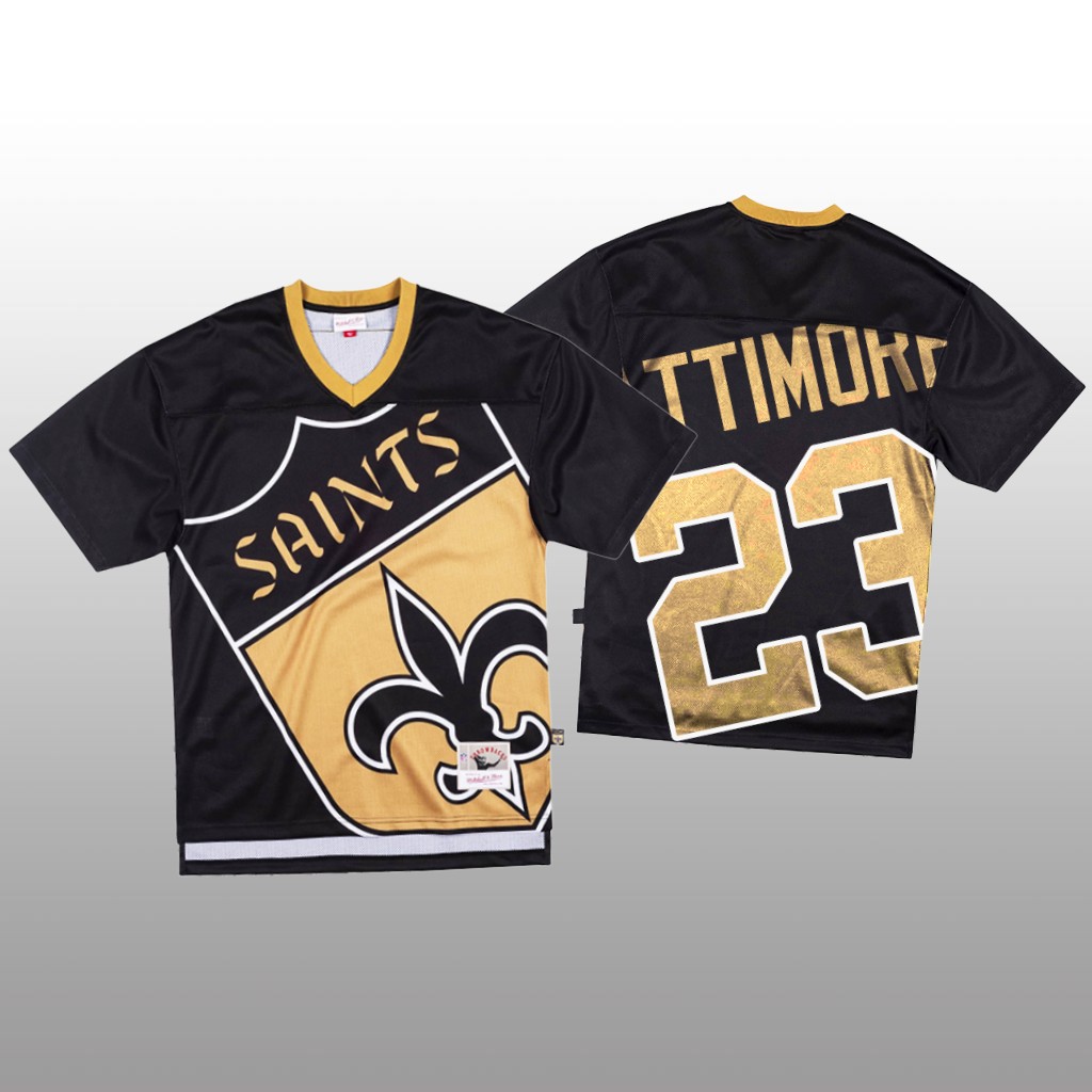 NFL New Orleans Saints #23 Marshon Lattimore Black Men's Mitchell & Nell Big Face Fashion Limited NFL Jersey NFL New Orleans Saints #23 Marshon Lattimore Black Men's Mitchell & Nell Big Face Fashion Limited NFL Jersey