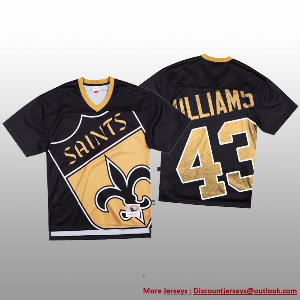 NFL New Orleans Saints #43 Marcus Williams Black Men's Mitchell & Nell Big Face Fashion Limited NFL Jersey NFL New Orleans Saints #43 Marcus Williams Black Men's Mitchell & Nell Big Face Fashion Limited NFL Jersey