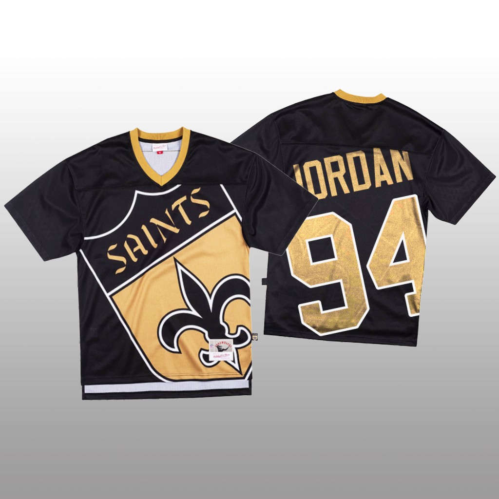 NFL New Orleans Saints #94 Cameron Jordan Black Men's Mitchell & Nell Big Face Fashion Limited NFL Jersey NFL New Orleans Saints #94 Cameron Jordan Black Men's Mitchell & Nell Big Face Fashion Limited NFL Jersey