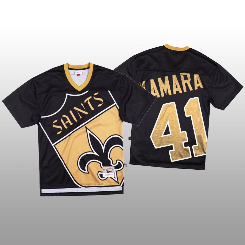 NFL New Orleans Saints #41 Alvin Kamara Black Men's Mitchell & Nell Big Face Fashion Limited NFL Jersey NFL New Orleans Saints #41 Alvin Kamara Black Men's Mitchell & Nell Big Face Fashion Limited NFL Jersey