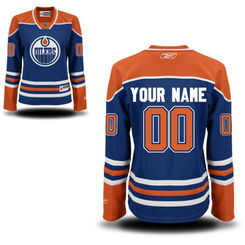 Reebok Edmonton Oilers Women's Premier Custom Jersey - Royal Blue