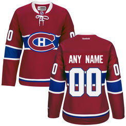 Women's Montreal Canadiens Red Premier Home Custom Jersey