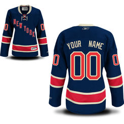 Reebok New York Rangers Women's Premier Alternate Custom Jersey - Navy Blue