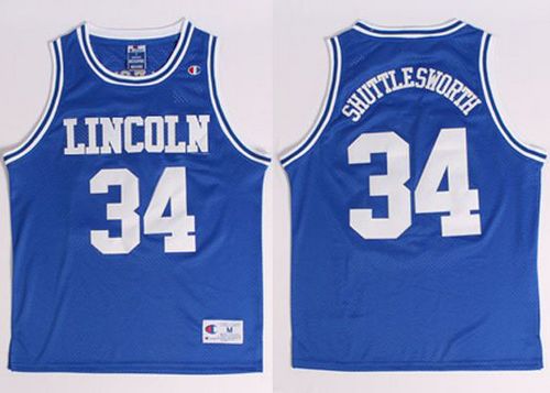 Lincoln He Got Game #34 Jesus Shuttlesworth Blue Stitched Basketball Jersey Lincoln He Got Game #34 Jesus Shuttlesworth Blue Stitched Basketball Jersey