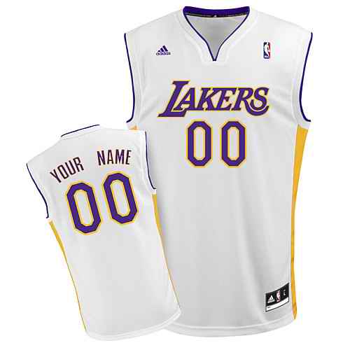 Los Angeles Lakers Youth Custom White Jersey