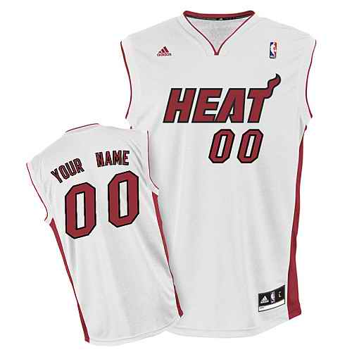 Miami Heat Youth Custom White Jersey
