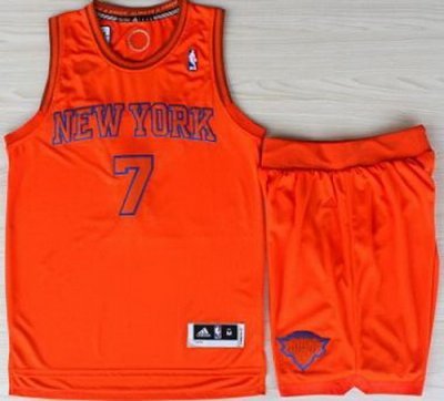 New York Knicks 7 Carmelo Anthony Orange Revolution 30 Swingman Shorts Christmas Style