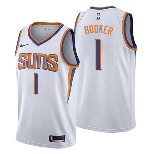 Suns #1 Devin Booker White Women's Basketball Swingman Association Edition Jersey Suns #1 Devin Booker White Women's Basketball Swingman Association Edition Jersey