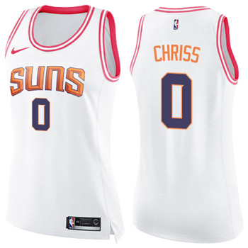 Nike Suns #0 Marquese Chriss White Pink Women's NBA Swingman Fashion Jersey Nike Suns #0 Marquese Chriss White Pink Women's NBA Swingman Fashion Jersey