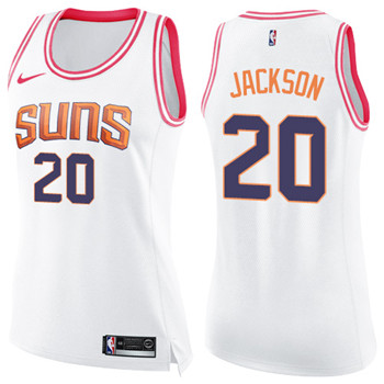 Nike Suns #20 Josh Jackson White Pink Women's NBA Swingman Fashion Jersey Nike Suns #20 Josh Jackson White Pink Women's NBA Swingman Fashion Jersey