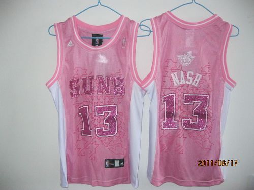 Suns #13 Steve Nash Pink Women Fashion Stitched NBA Jersey Suns #13 Steve Nash Pink Women Fashion Stitched NBA Jersey