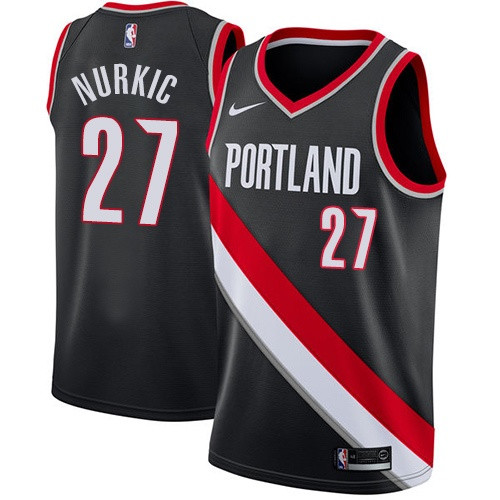 Blazers #27 Jusuf Nurkic Black Women's Basketball Swingman Icon Edition Jersey Blazers #27 Jusuf Nurkic Black Women's Basketball Swingman Icon Edition Jersey