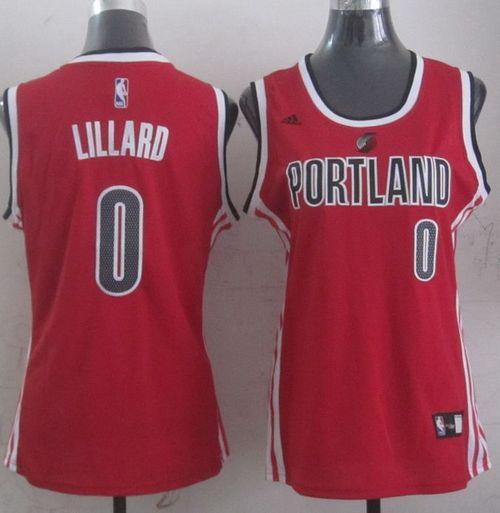 Blazers #0 Damian Lillard Red Women's Alternative Stitched NBA Jersey Blazers #0 Damian Lillard Red Women's Alternative Stitched NBA Jersey