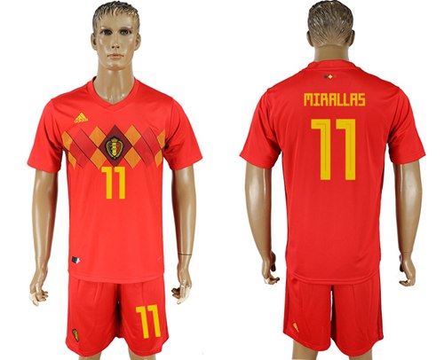 Belgium #11 Mirallas Red Soccer Country Jersey$