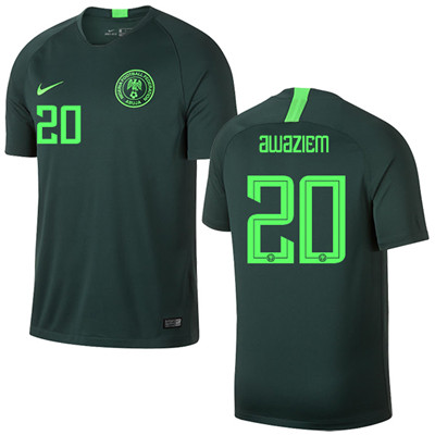Nigeria #20 AWAZIEM Away Soccer Country Jersey