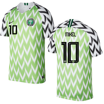 Nigeria #10 MIKEL Home Soccer Country Jersey