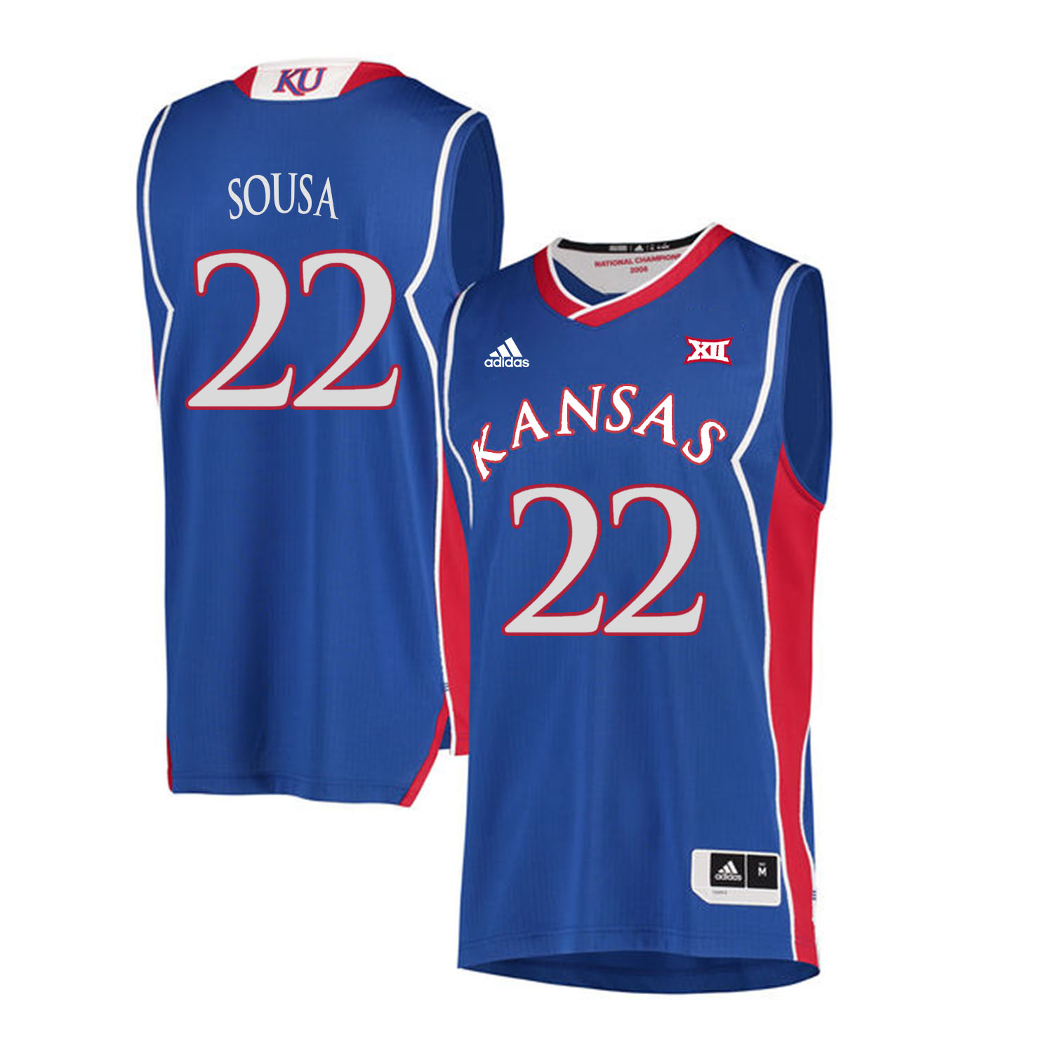 Kansas Jayhawks #22 Silvio De Sousa Blue Throwback College Basketball Jersey