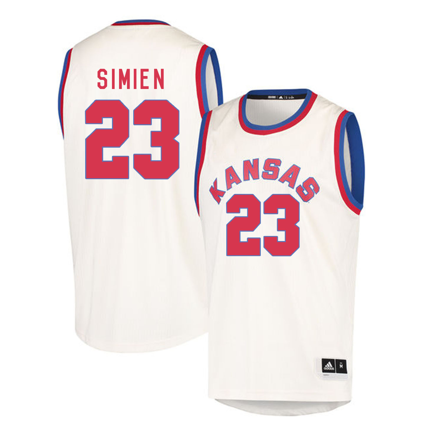 Kansas Jayhawks #23 Wayne Simien Cream Throwback College Basketball Jersey