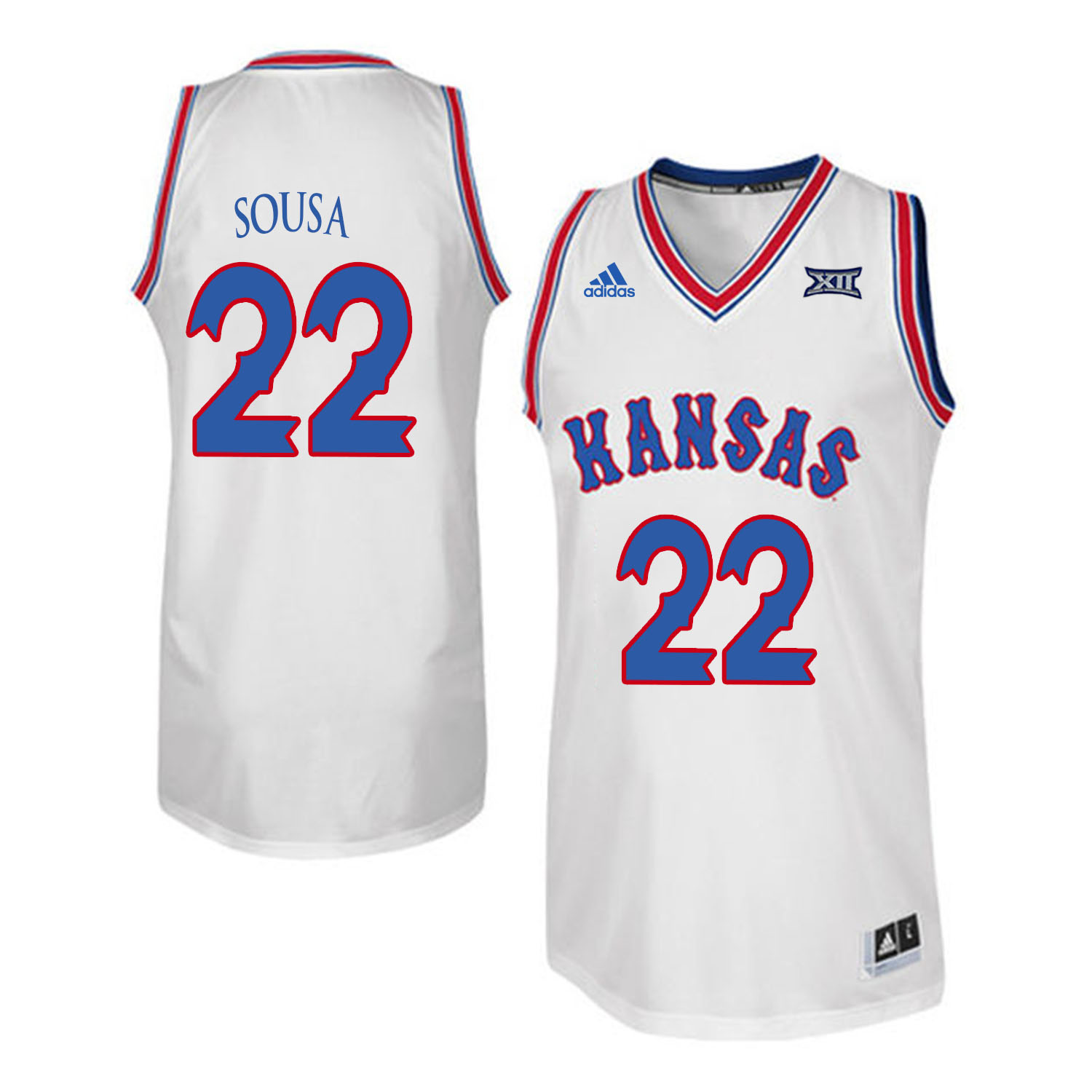 Kansas Jayhawks #22 Silvio De Sousa White Throwback College Basketball Jersey Kansas Jayhawks #22 Silvio De Sousa White Throwback College Basketball Jersey