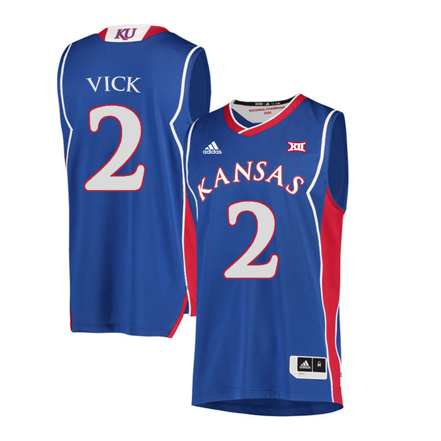 Kansas Jayhawks #2 Lagerald Vick Blue Throwback College Basketball Jersey Kansas Jayhawks #2 Lagerald Vick Blue Throwback College Basketball Jersey