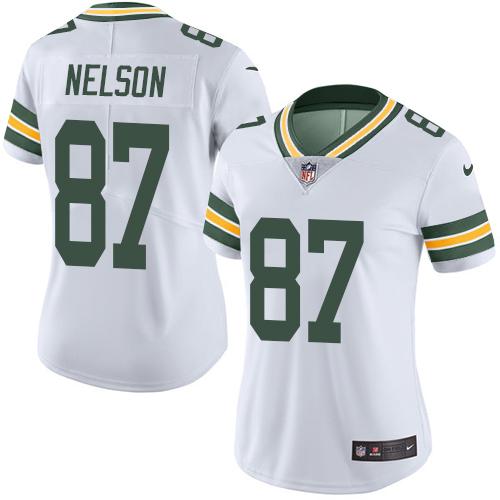 Nike Packers #87 Jordy Nelson White Women's Stitched NFL Limited Rush Jersey Nike Packers #87 Jordy Nelson White Women's Stitched NFL Limited Rush Jersey