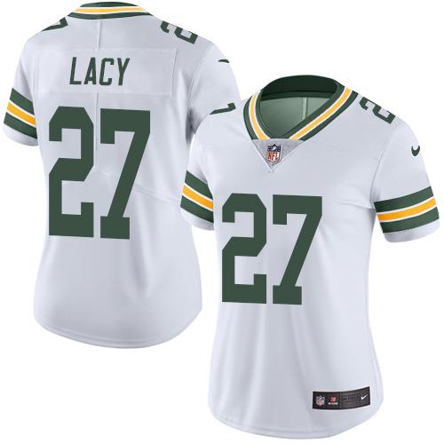 Nike Packers #27 Eddie Lacy White Women's Stitched NFL Limited Rush Jersey Nike Packers #27 Eddie Lacy White Women's Stitched NFL Limited Rush Jersey