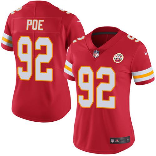 Nike Chiefs #92 Dontari Poe Red Women's Stitched NFL Limited Rush Jersey Nike Chiefs #92 Dontari Poe Red Women's Stitched NFL Limited Rush Jersey