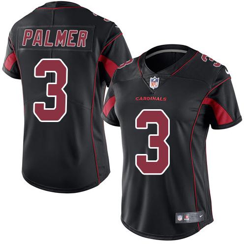 Nike Cardinals #3 Carson Palmer Black Women's Stitched NFL Limited Rush Jersey Nike Cardinals #3 Carson Palmer Black Women's Stitched NFL Limited Rush Jersey