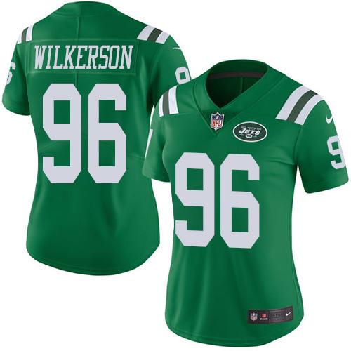 Nike Jets #96 Muhammad Wilkerson Green Women's Stitched NFL Limited Rush Jersey Nike Jets #96 Muhammad Wilkerson Green Women's Stitched NFL Limited Rush Jersey