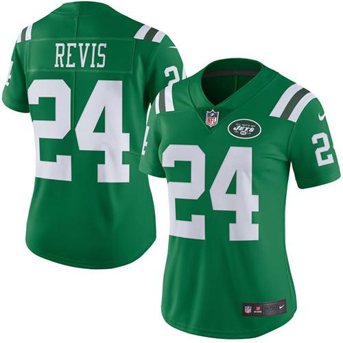 Nike Jets #24 Darrelle Revis Green Women's Stitched NFL Limited Rush Jersey Nike Jets #24 Darrelle Revis Green Women's Stitched NFL Limited Rush Jersey