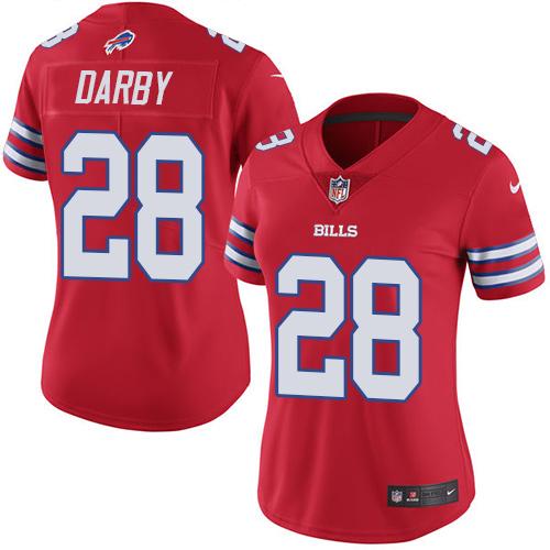 Nike Bills #28 Ronald Darby Red Women's Stitched NFL Limited Rush Jersey Nike Bills #28 Ronald Darby Red Women's Stitched NFL Limited Rush Jersey